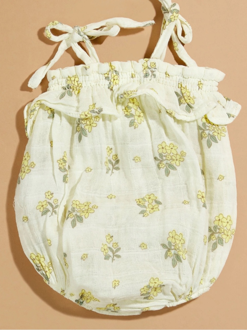 Angel Dear | Cream Floral Buttercup Bouquet Bubble | 6-12M